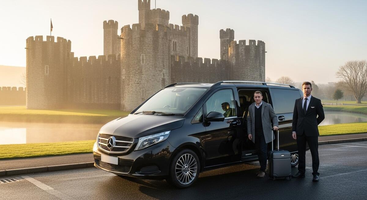 Professional Cardiff to Caerphilly transfer service with luxury Mercedes vehicles