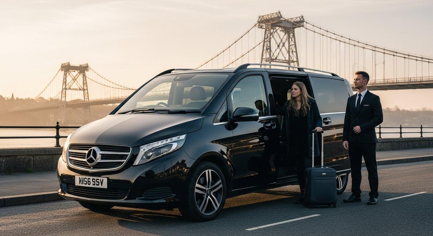 Professional Cardiff to Newport transfer service with luxury Mercedes vehicles